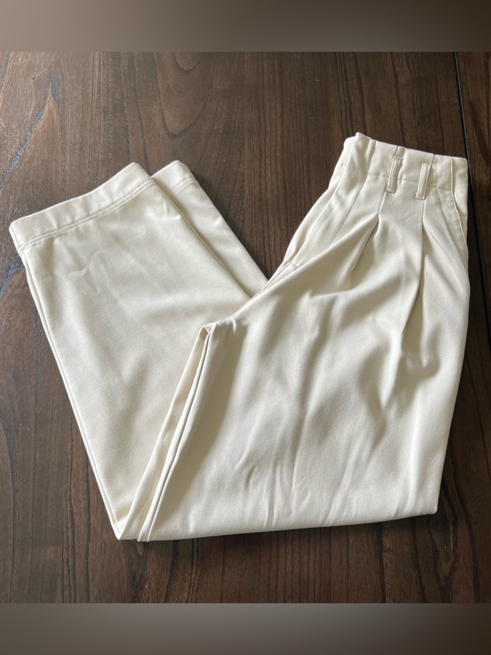Free People Cream Pleated Pants - 0 - Picture 3 of 11